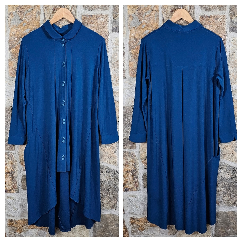 Sympli 12 High Low Button Front Tunic Dress